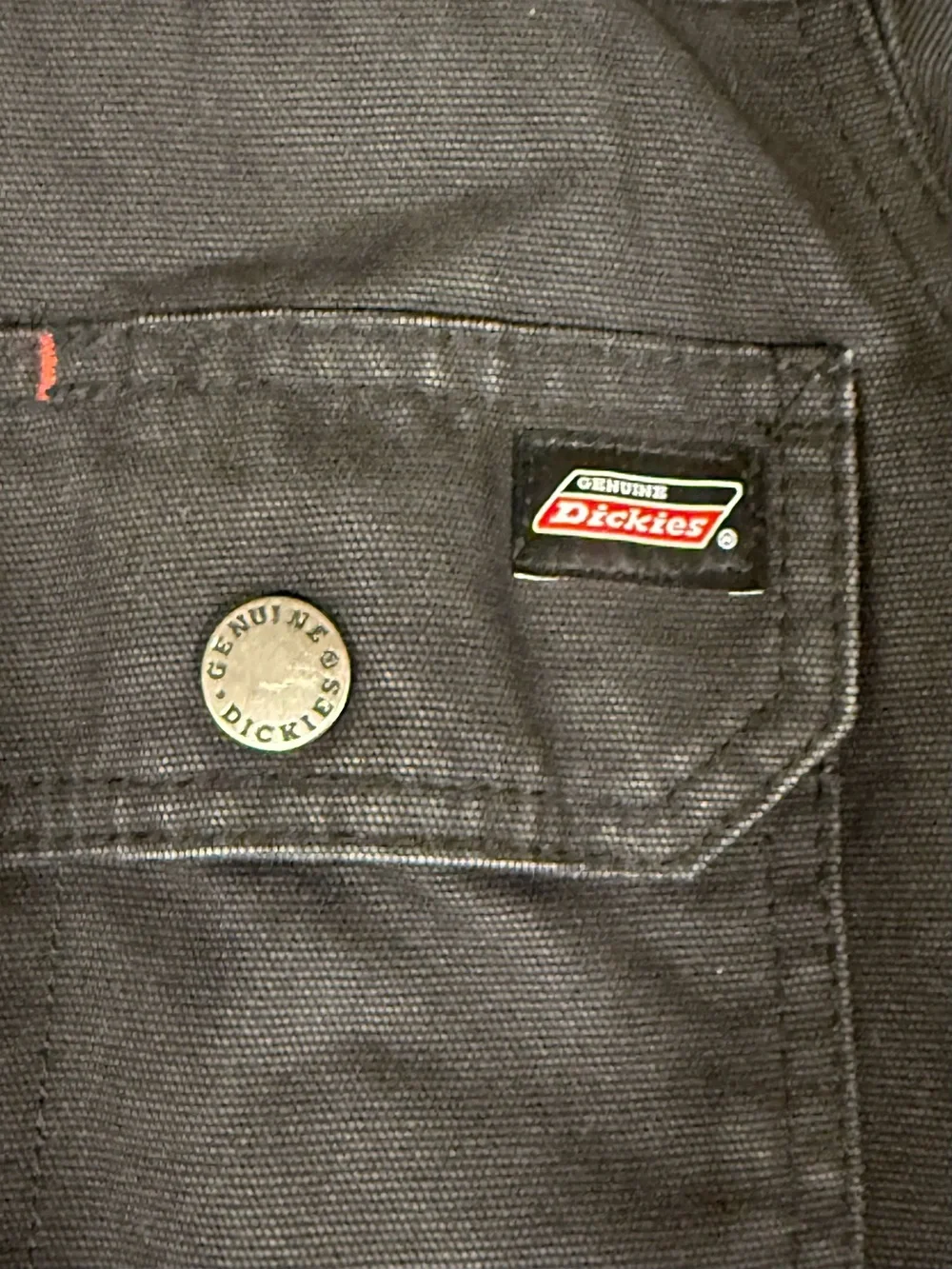 Dickies Jacket Mens Small Black Canvas Hoodie Layer Zip Up  Workwear Quilt Lined